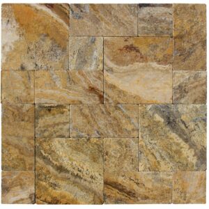 Autumn Leaves Roman Pattern Tumbled Paver 3cm