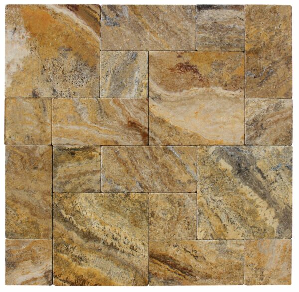 Autumn Leaves Roman Pattern Tumbled Paver 3cm