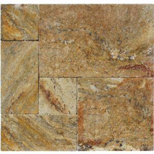 Autumn Leaves French Pattern Tumbled Paver 3cm