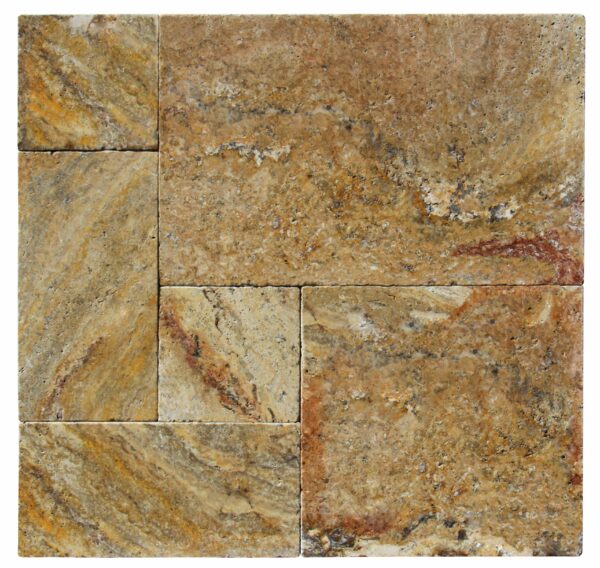 Autumn Leaves French Pattern Tumbled Paver 3cm