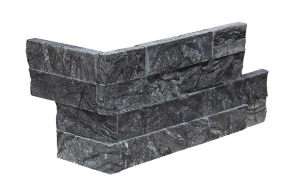 Black Hills Quartz 6X12 Split Face Ledger Panel Corner