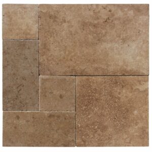 Chocolate Brown (Walnut) French Pattern Tumbled Paver 3cm