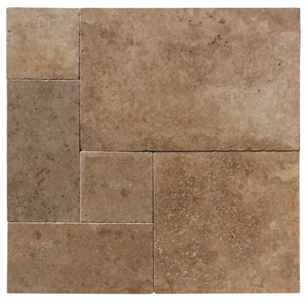 Chocolate Brown (Walnut) French Pattern Tumbled Paver 3cm