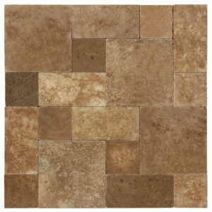 Chocolate Brown (Walnut) Roman Pattern Tumbled Paver 3cm