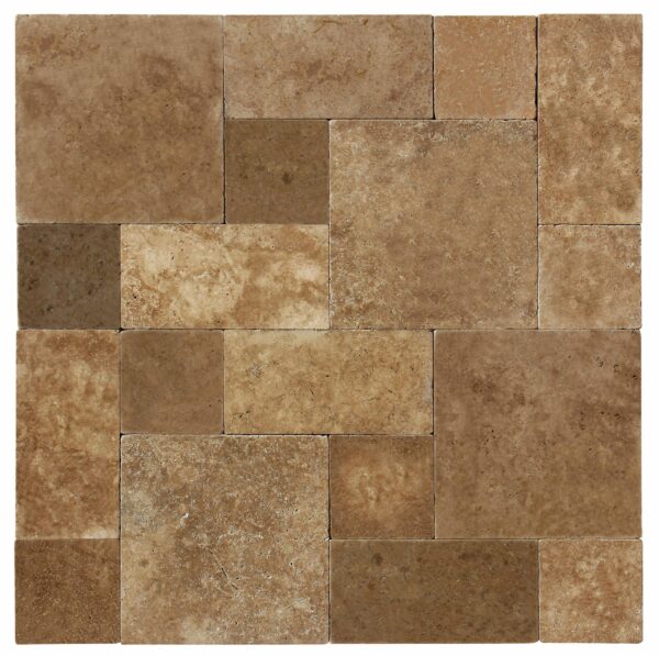Chocolate Brown (Walnut) Roman Pattern Tumbled Paver 3cm