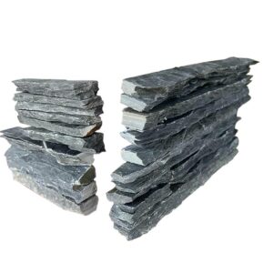 Chromium Black RockFace 6 x 18 Stack Stone Corner
