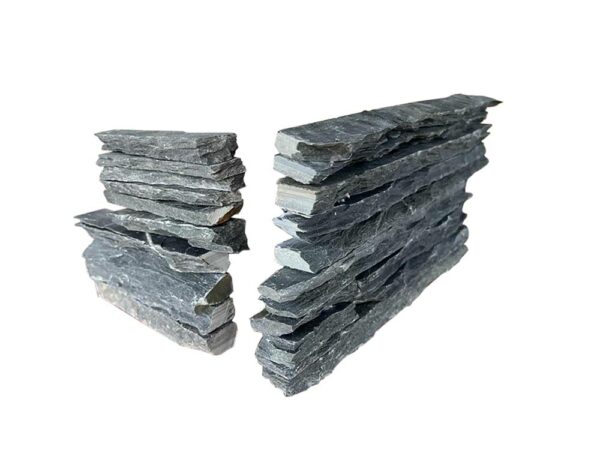 Chromium Black RockFace 6 x 18 Stack Stone Corner
