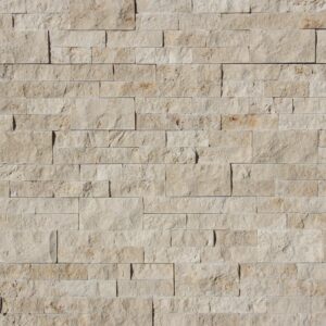 Cordoba Cream Travertine 6X24 Splitface Ledger Panel
