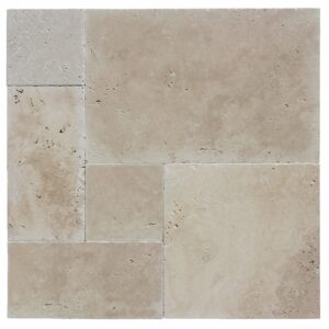 Cordoba Cream French Pattern Tumbled Pavers 3cm