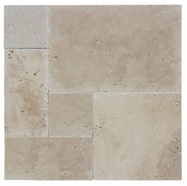Cordoba Cream French Pattern Tumbled Pavers 3cm