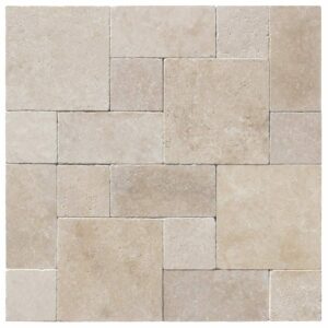 Cordoba Cream Roman Pattern Tumbled Pavers 3cm
