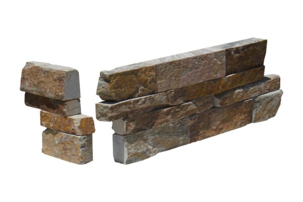 Grand Canyon Peak Quartz 6X18 Splitface Ledger Panel Corner