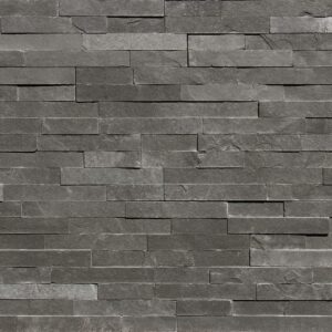 Indian Black Limestone 6X24 Splitface Ledger Panel