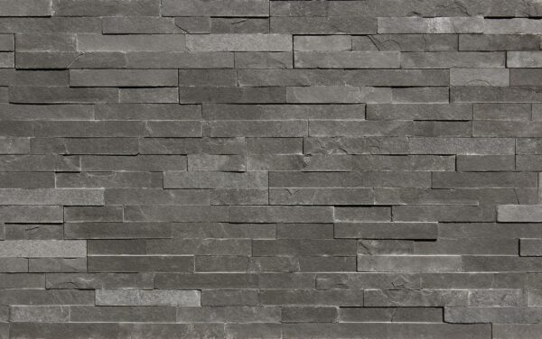 Indian Black Limestone 6X24 Splitface Ledger Panel