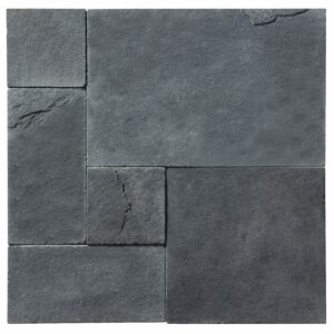 Indian (Lime) Black French Pattern Tumbled Paver 3cm