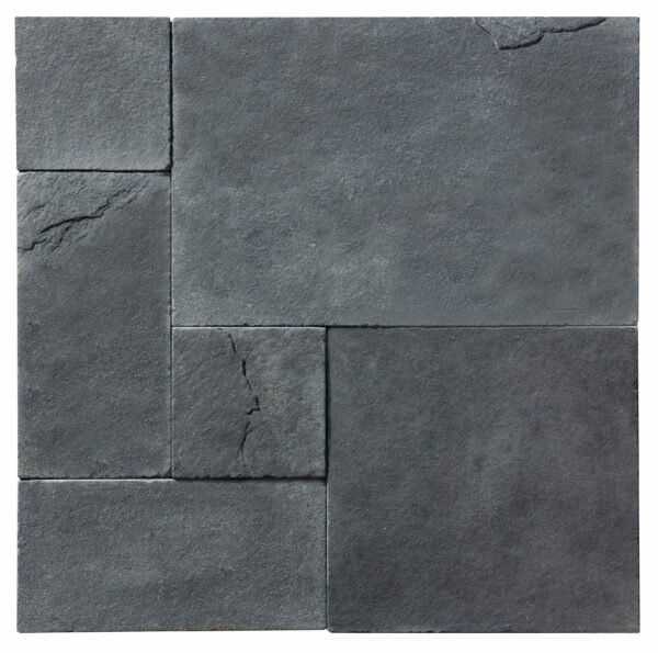 Indian (Lime) Black French Pattern Tumbled Paver 3cm