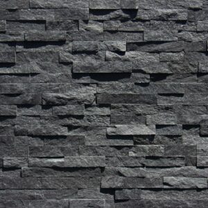 Kings Black Quartz 6X24 Splitface Ledger Panel