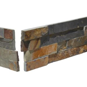 Multicolor Slate 6X18 Splitface Ledger Panel Corner