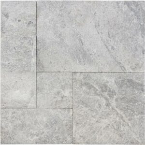 Tundra Marble French Pattern Leathered Paver 3cm
