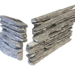 Grey Rockface 6 x 18 Stack Stone Corner