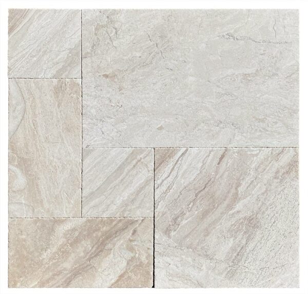 Verona Marble French Pattern Leather Finish (Sandblasted & Brushed) Paver 3cm