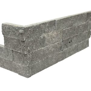 Black Basalt Split Face 6 x 18 Ledger Panel Corner