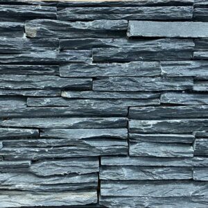 Chromium Black RockFace 6 x 24 Stack Stone
