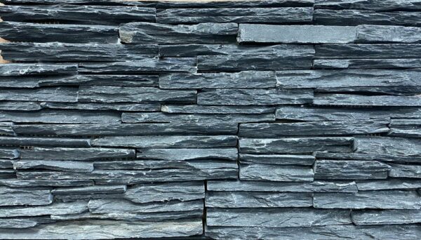 Chromium Black RockFace 6 x 24 Stack Stone