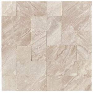 Verona Marble Roman Pattern Leather Finish (Sandblasted & Brushed) Paver 3cm