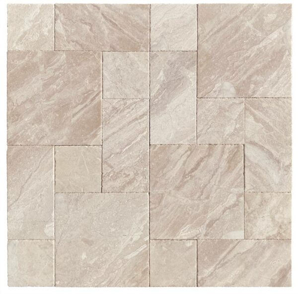 Verona Marble Roman Pattern Leather Finish (Sandblasted & Brushed) Paver 3cm
